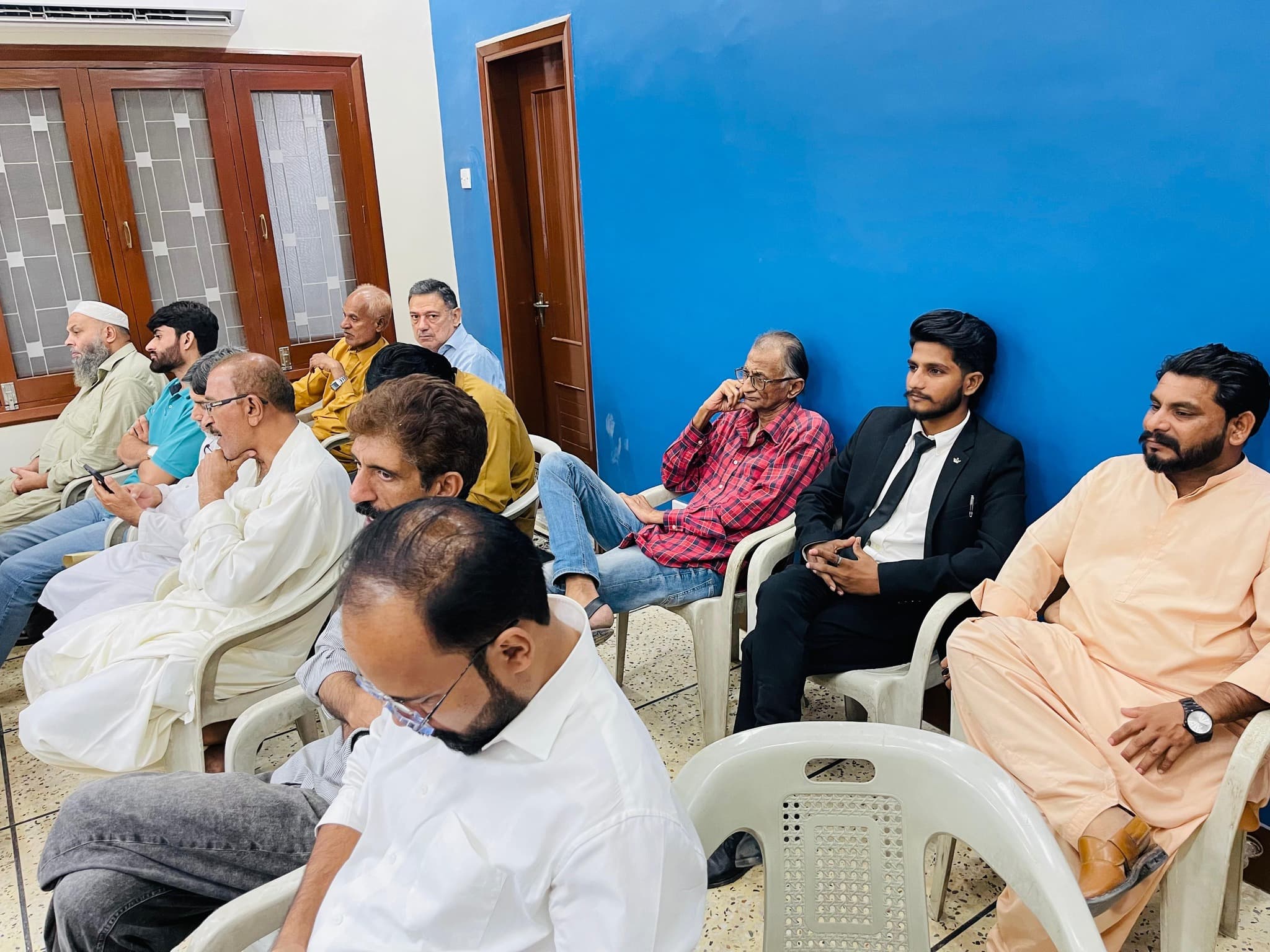 Attending talk of Usman Baloch